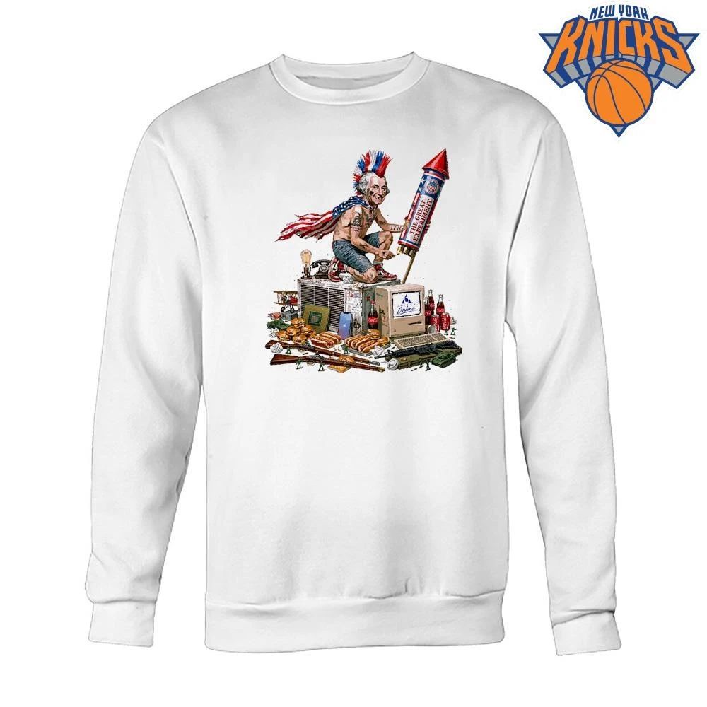 The Great Experiment Patriotic Punk George Washington Fourth Of July Fireworks Pop Culture Art Shirt