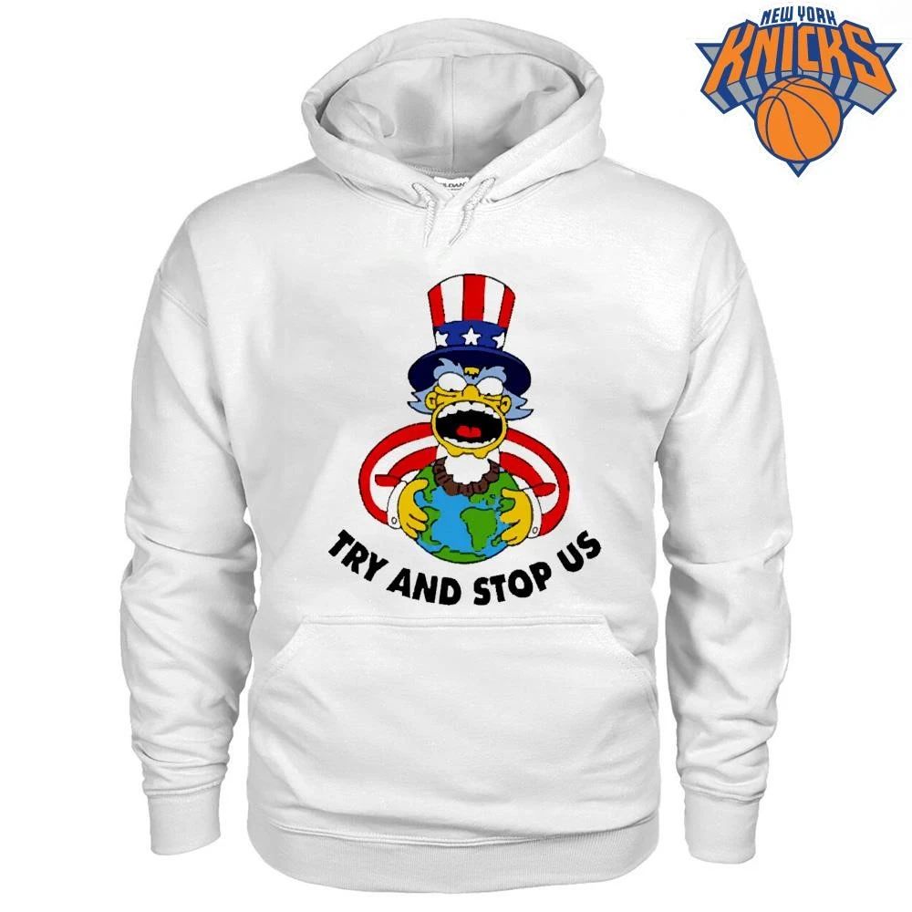 The Simpsons Try and Stop Us Uncle Sam Homer Earth World Domination Shirt
