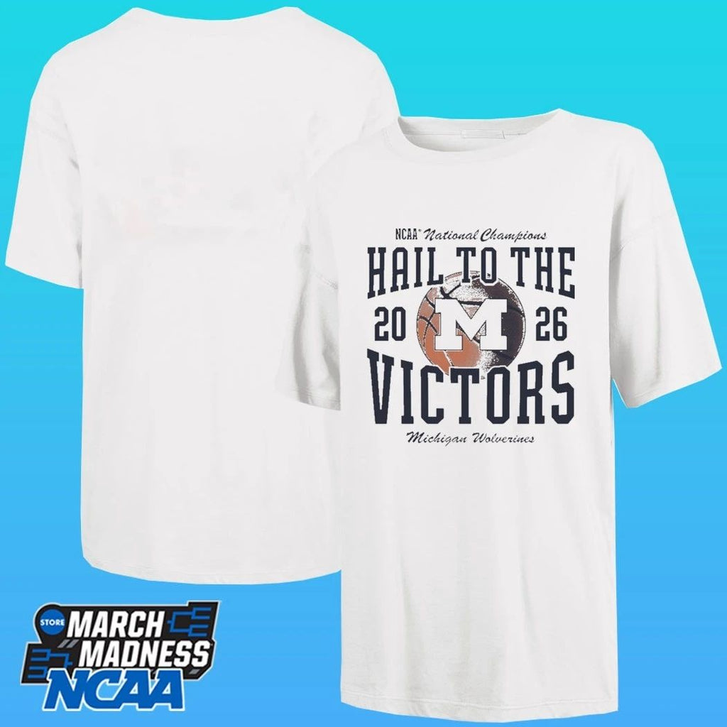 Michigan Wolverines Men’s Basketball 2026 NCAA National Champions Hail To The Victors Shirt
