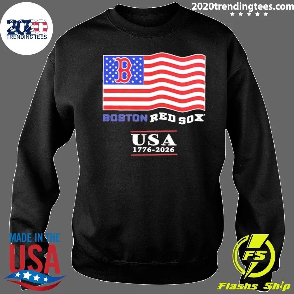 Boston Red Sox USA 1776-2026 4th of July American Flag Shirt