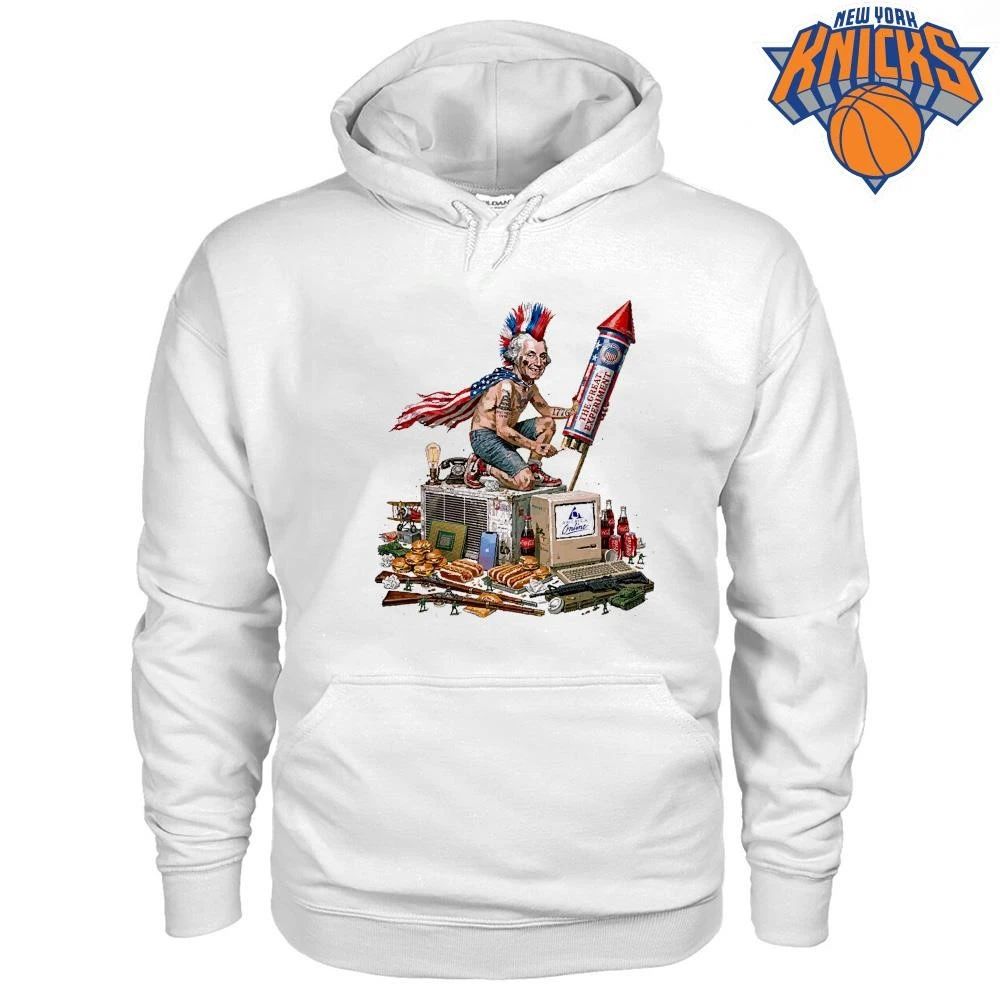 The Great Experiment Patriotic Punk George Washington Fourth Of July Fireworks Pop Culture Art Shirt