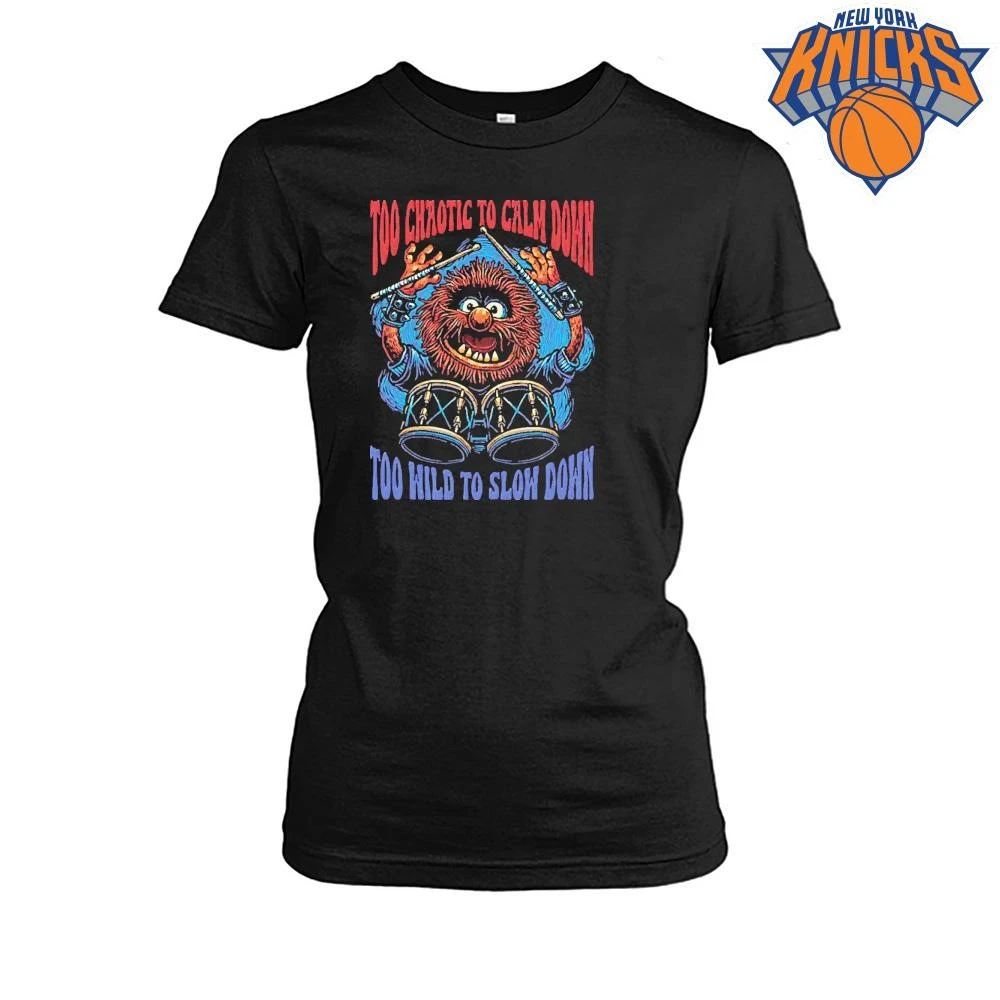 Too Chaotic To Calm Down Too Wild To Slow Down Animal Drummer Shirt