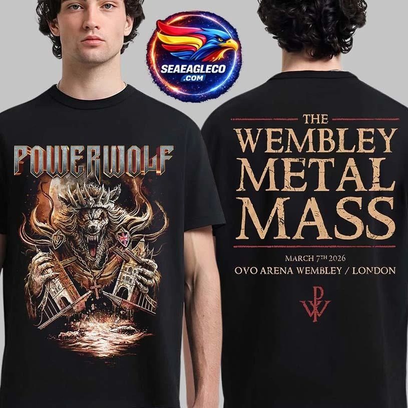 Powerwolf London UK 2026 Tour Two Sided Shirt