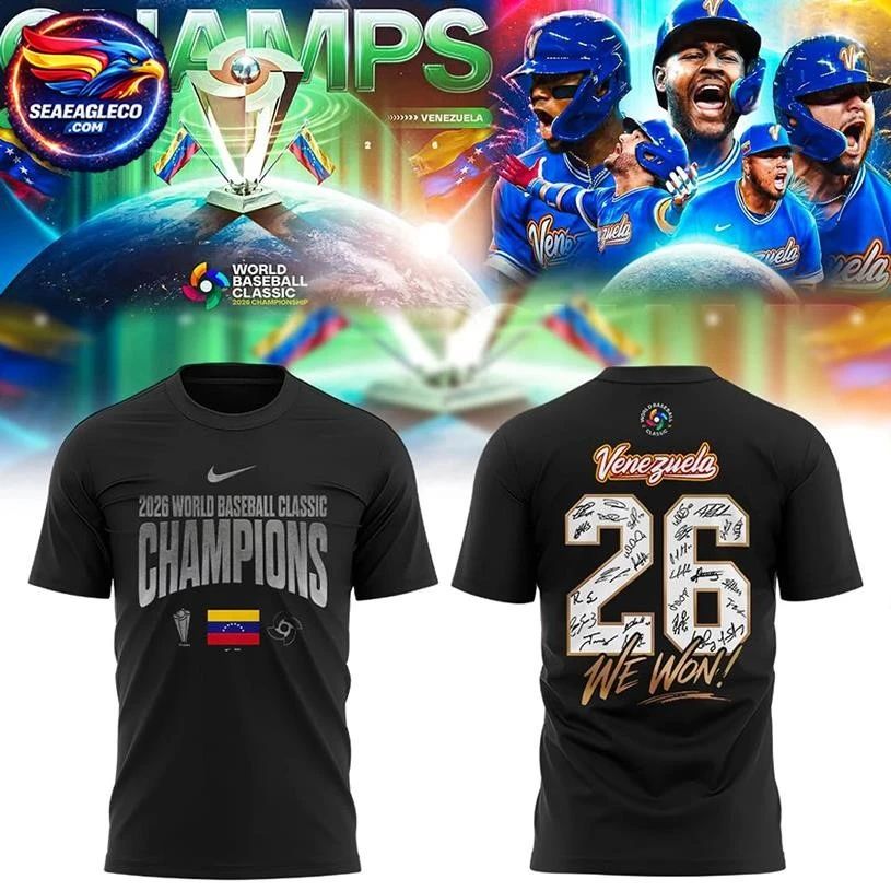 Team Beisbol Venezuela 2026 World Baseball Classic Champions Two Sided Shirt