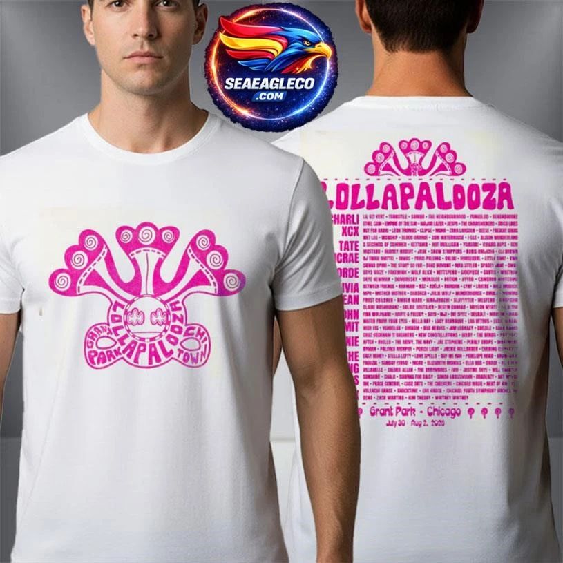 Lollapalooza 2026 Festival Lolla Guide Lineup Show At Grant Park Chicago On July 30 To August 2 2026 Two sided Shirt
