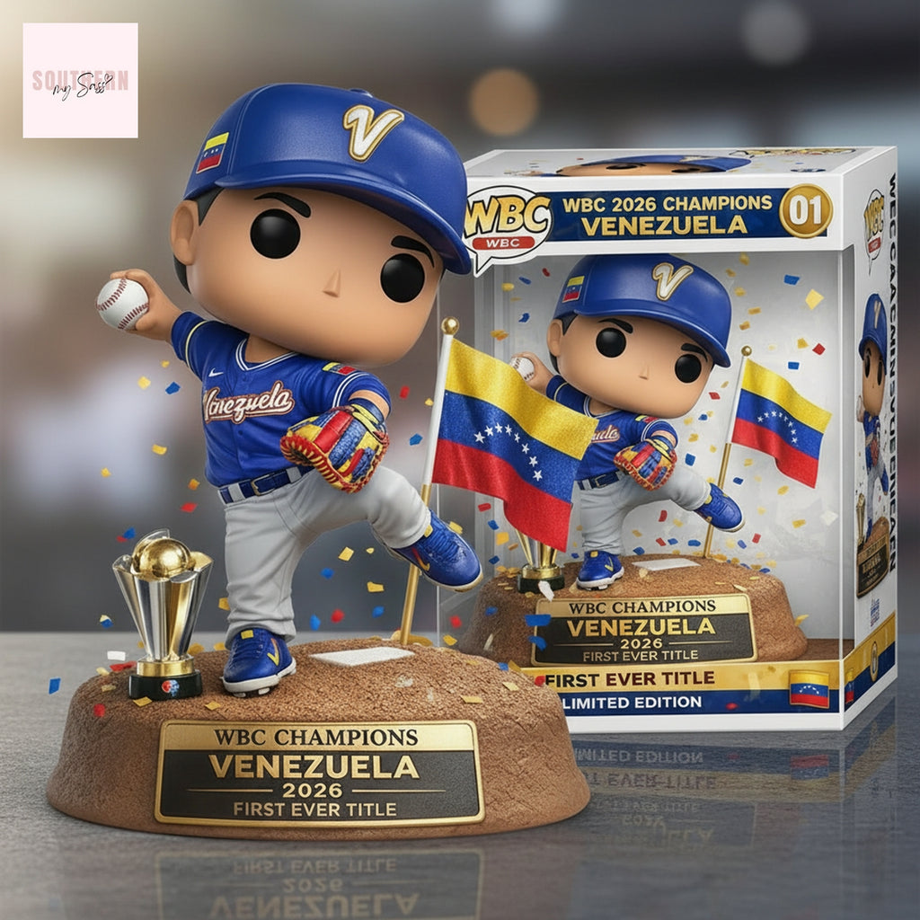 Venezuela 2026 First Ever Title WBC Baseball Champions Pop Figure Doll