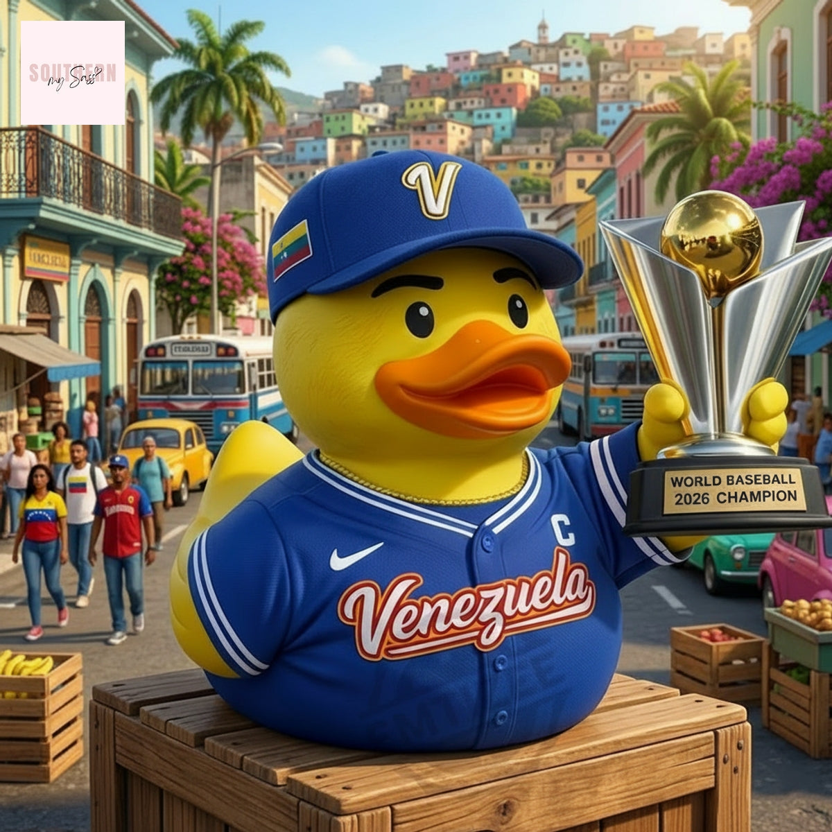 Venezuela World Baseball 2026 Champion Rubber Duck